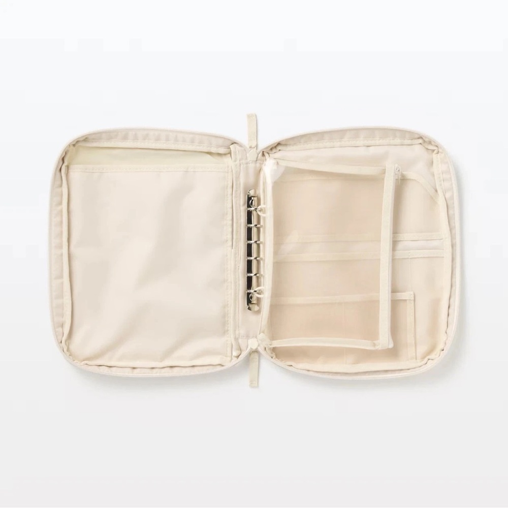 MUJI Collection Case A5 Wide Pocket-selectable Ivory NDG10A3A Storage Japan New - Picture 4 of 4